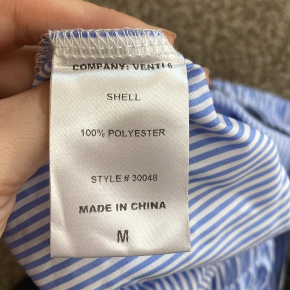 Venti6 Off Shoulder Stiped Ruffle Sleeve Blouse size M NWT - Picture 9 of 10